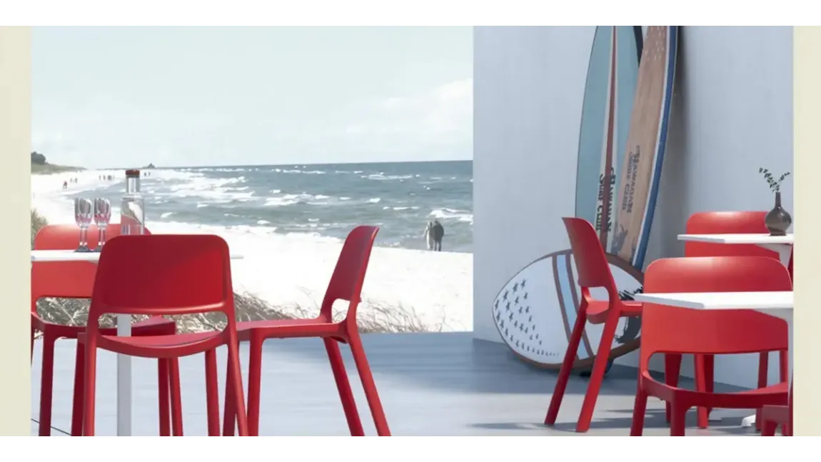 Chaise visiteur Poly empilable en Tunisie - INTERIEURS