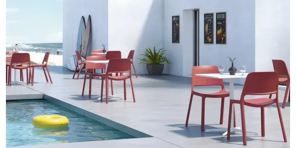 Chaise visiteur Poly empilable en Tunisie - INTERIEURS